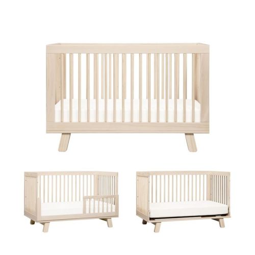 Babyletto Hudson 3-in-1 Convertible Crib with Toddler Bed Conversion Kit - Washed Natural