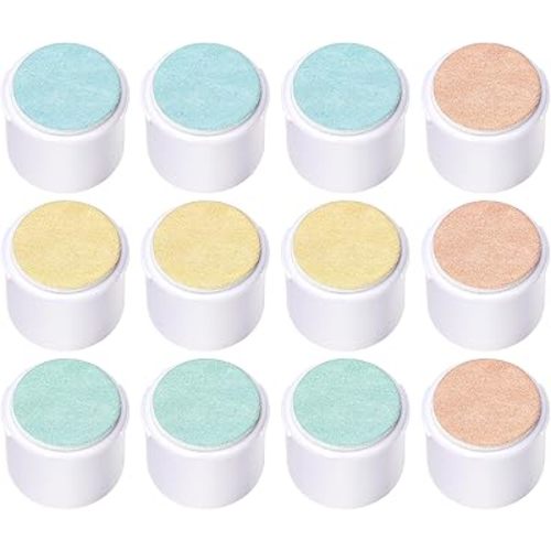 Electric Nail Trimmer Replacement Pads, 12 Packs Baby Nail File Grinding Heads Compatible with Frida Baby Nail File (Orange: 0-3M, Yellow: 3-6M; Green: 6-12M; Blue: 12+M Babies)