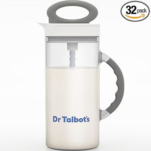 Dr. Talbot's Baby Formula Mixer and Breast Milk Storage Pitcher - Spill-Free, Clump-Free Formula Mixing Bottle - 32 oz - Baby Essential for New Parents