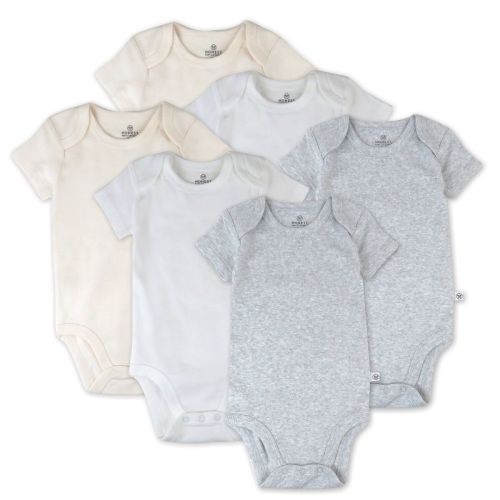 Honest Baby 3-Pack Organic Cotton Short Sleeve Bodysuits