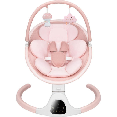 Ebern Designs Baby Swing for Infants,5 Speeds,10 Lullabies,5-Point Harness,Electric Rocking Chair for Toddlers with Bluetooth,Remote Control,Touch Panel,Pink | Wayfair