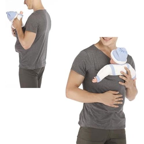 Kangaroo Shirt for Dad and Baby, Mens Kangaroo Baby Carrier Shirt Dad Baby Carrier Shirt V Neck Short Sleeve T-Shirts