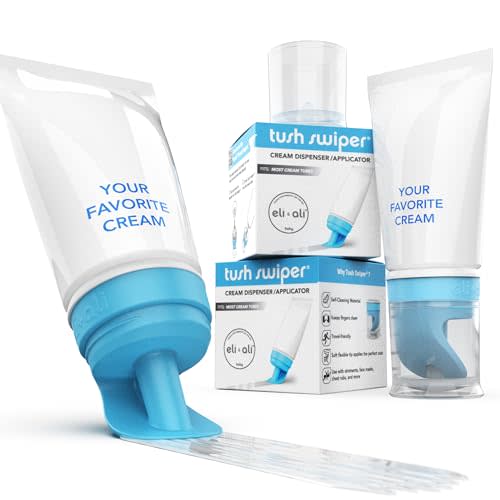 Eli & Ali Tush Swiper - Diaper Rash Cream & Butt Paste Applicator - Universal Fit for Most Diaper Creams | Mess-Free & Hygienic Alternative to Cream Spatula - Carry Less Baby Gear - Blue, 2 Pack