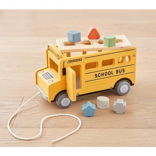 School Bus Shape-Sorter Pull Toy | Pottery Barn Kids