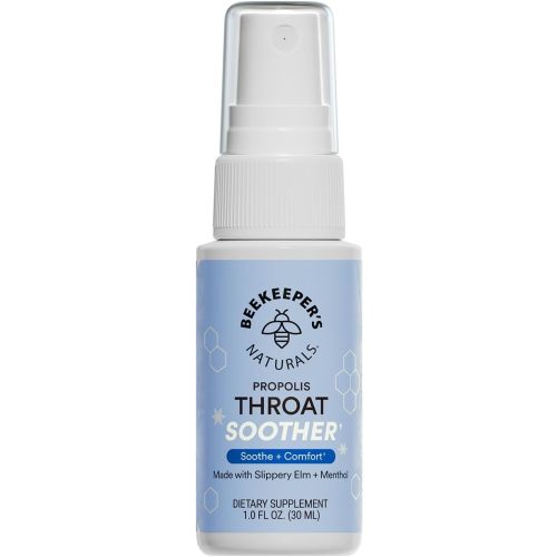 Beekeeper's Naturals Propolis Throat Soother Spray w/ Menthol - Fast Relief