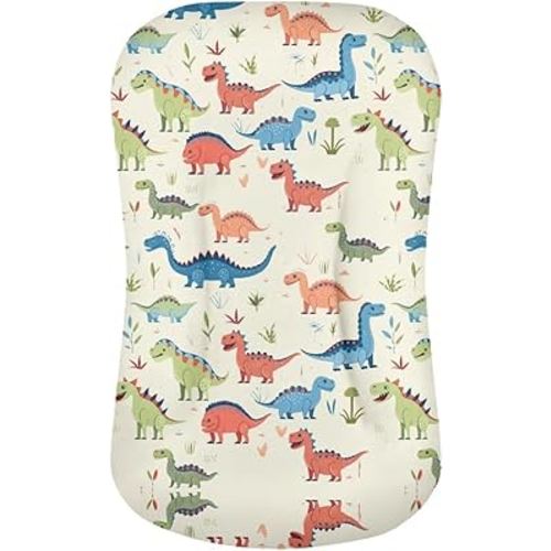 Dino Cute Baby Lounger Snuggle Me Lounger Cover Baby Nest Sleeper Newborn Pillow Covers for Toddler 0-12 Months Changing Pad for Dresser