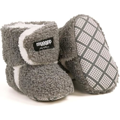Ohwawadi Infant Baby Boots Boys Girls Cozy Fleece Slippers Snow Boots Winter Baby Girl Shoes Warm Baby Crib Footwear for Newborn Toddlers