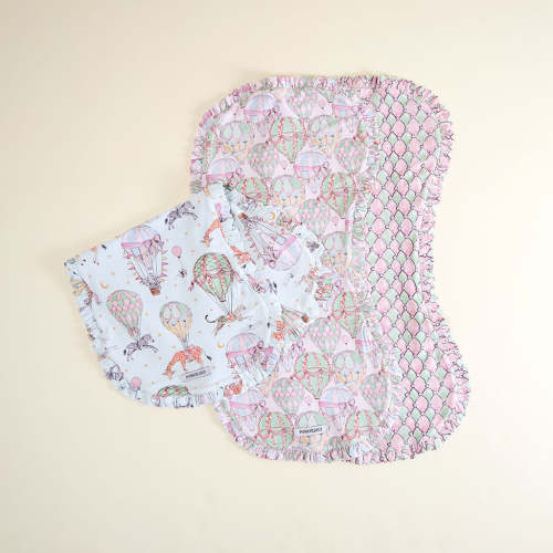 Seraphina Ruffled Burp Cloth Set