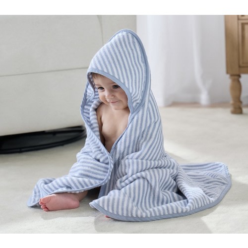 Striped Terry Baby Hooded Towel