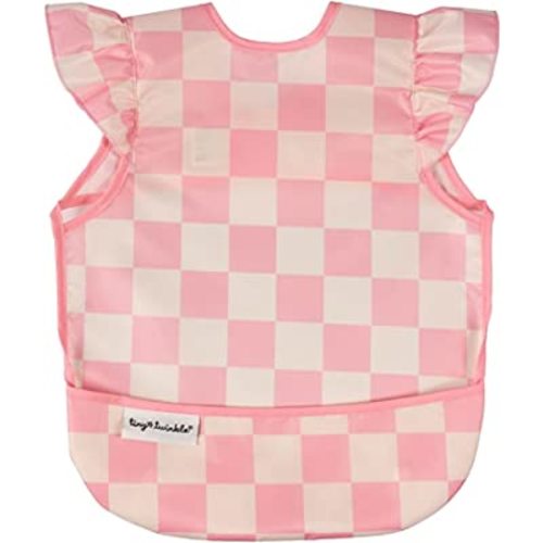 Tiny Twinkle Mess Proof Baby Bib - Waterproof Toddler and Baby Apron Bib - Machine Washable - PFAS and BPA Free