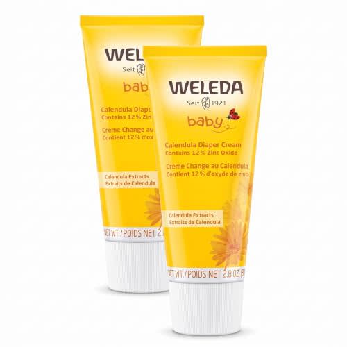 Weleda Baby Calendula Diaper Cream,2.8 Fluid Ounce,Plant Rich Protection with Calendula,Chamomile,Sweet Almond Oil,Lanolin and Zinc Oxide,(Pack of 6)