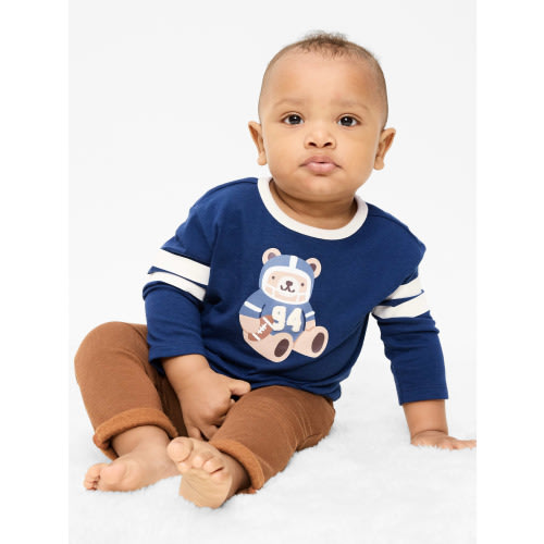 Long-Sleeve Graphic T-Shirt and Sweatpants Set for Baby