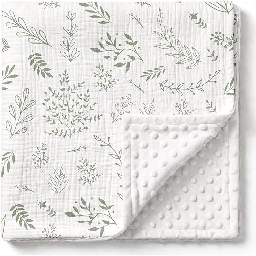 GLLQUEN BABY Muslin Baby Blankets, 2-Layer Toddler Blanket