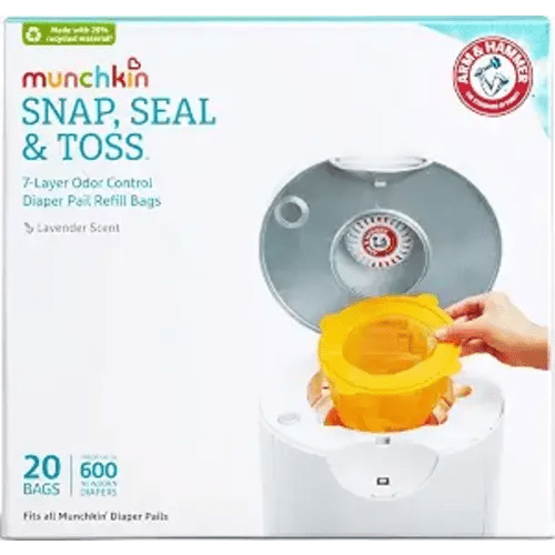 Munchkin Arm & Hammer Snap, Seal & Toss Refill Bags, 20 Pack