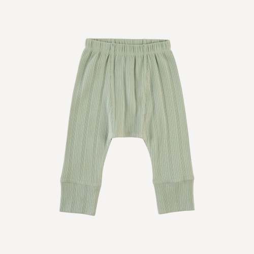 classic panda pant | iceberg green | organic cotton multi rib – kate quinn