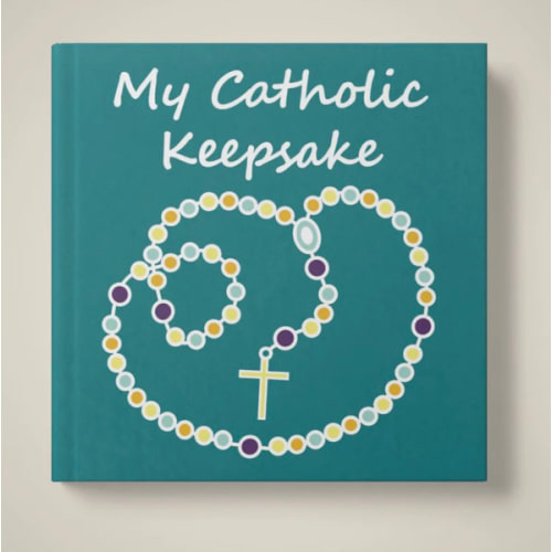 My Catholic Keepsake Baby / Child's Memory Book - Rosary | Hardcover