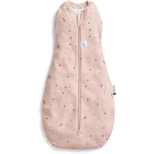 ergoPouch - Cocoon Sleep Sack Swaddle - Organic Cotton Newborn Swaddle Bag with Two-Way Zipper - Baby Swaddle Blanket for Safe Sleep 1tog - Daisies 3-6M