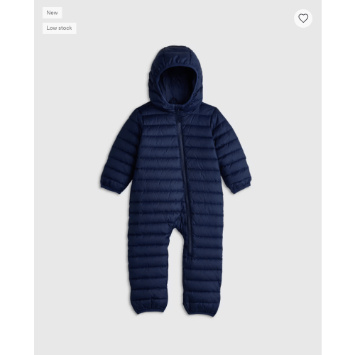 Lightweight Down Puffer Suit - Navy