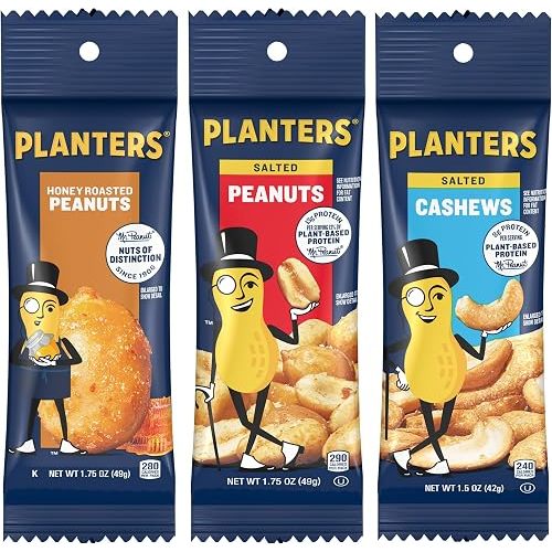 PLANTERS Nuts Variety Pack, Plant Based Protein, 1.5 Oz (36 Ct)