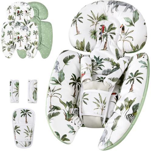 Mamatepe Infant Insert Compatible with 4moms Mamaroo & Graco Swing and Infant Car Seat,Newborn Insert Head & Body Support Cushion, Reversible Design, Breathable Soft Fabric