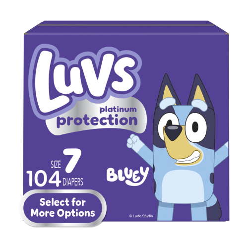 Luvs Platinum Protection Baby Diapers Size 7, 104 Count (Select for More Options)