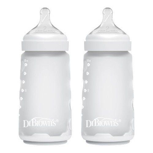 Dr. Brown's Silicone Baby Bottles - Clear - 9 fl oz/2pk