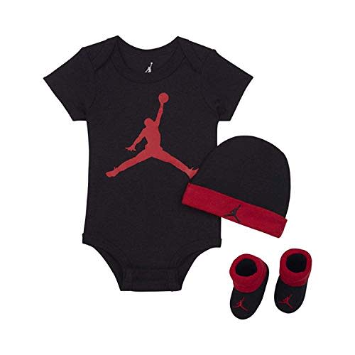 Jordan Infant Jumpman 3 Piece Set (Black(MJ0041-KR5)/Red, 6-12 Months)