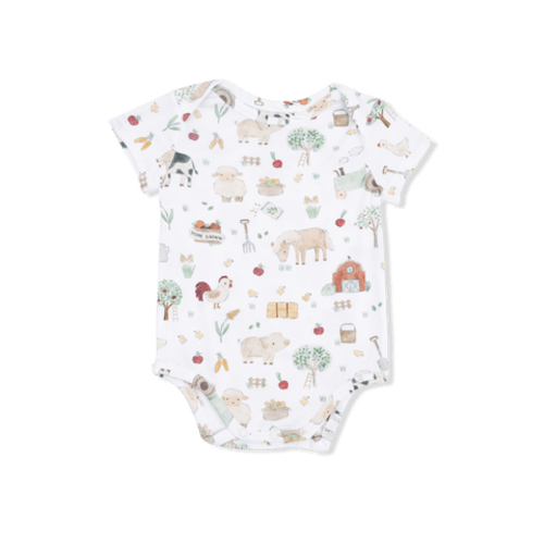 Cute Farm Animals Uni - Short Sleeve Bodysuit