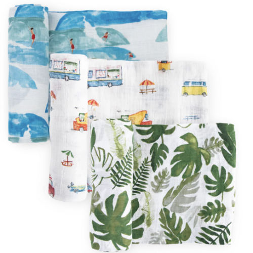 Cotton Muslin Swaddle Blanket 3 Pack - Summer Vibe