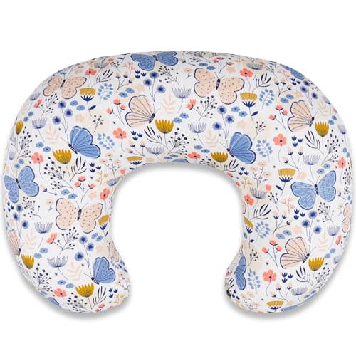 Nursing Pillow – Ergonomic Breastfeeding & Bottle Feeding Support, Standard Size, Breathable with Washable Cover, Hypoallergenic, Ideal for Tummy Time and Sitting Support