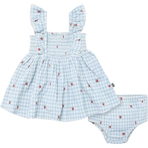 Modern Moments by Gerber Baby-Girls 2-Piece Ruffle Sleeve Dress W/Smocking & Diaper Cover Set