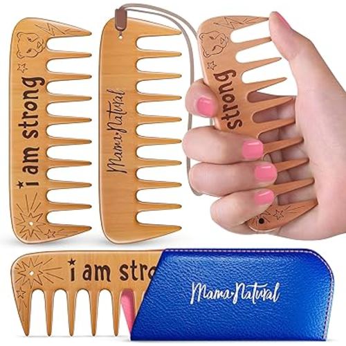 Mama Natural Strong Birth Comb - Labor Comb With Wide Teeth (1 Piece) - Wood Comb For Pregnancy Contractions - Birth Comb for Labor Pain & Pregnancy Gifts - Labor And Delivery Essentials Hand Comb