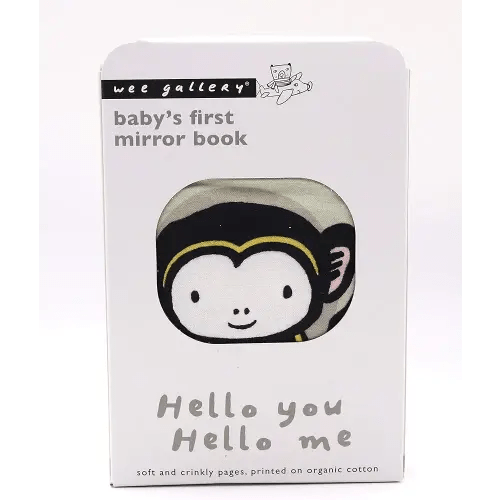 Hello You, Hello Me: Baby's First Mirror Book - soft and crinkly pages, printed on organic cotton (Wee Gallery)