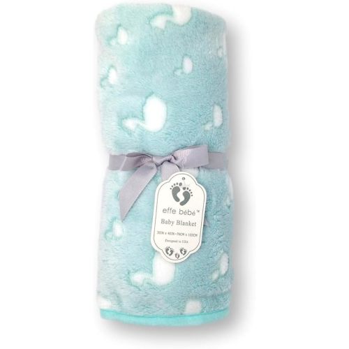 Ducky Coral Fleece Baby Stroller Blanket 30"x40" French Green