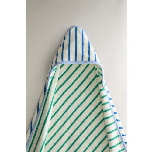 REVERSIBLE STRIPED HOODED BABY TOWEL - Blue | ZARA United States