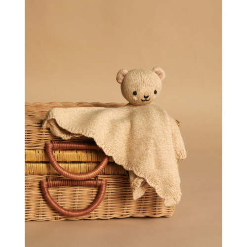 Cuddle + Kind Organic Cotton Baby Bear Lovey (Honey)