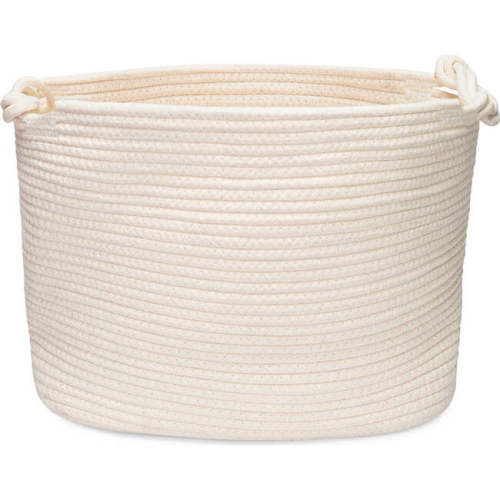 Rope Cube Knotted Handle Storage Basket, White - Parker Baby Co. Storage | Maisonette