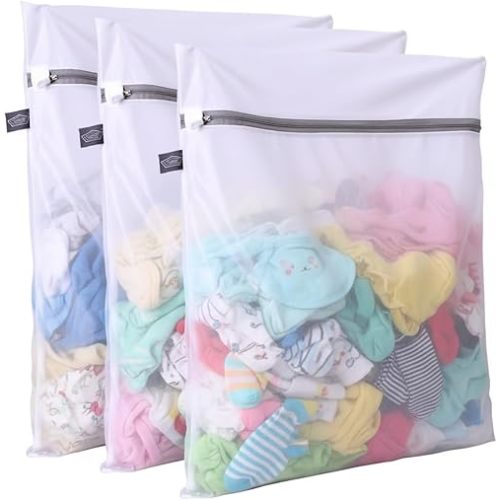 Kimmama Lingerie Bags for Washing Delicates, Garment Bag for Washing Machine, Mesh Laundry Bags for Cleaning Clothes, Tie, Scarf, Socks, Stockings, Shirts, Toys, 3S