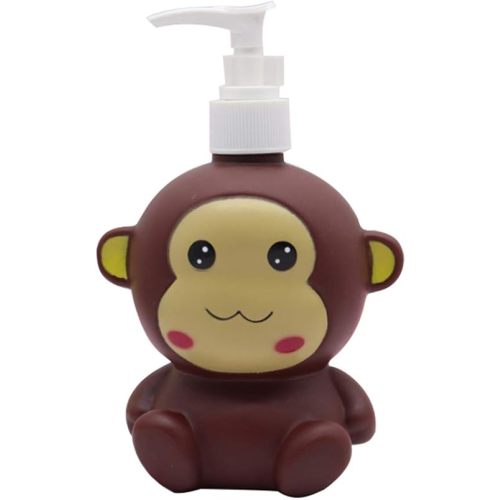 Elephant Koala Monkey Cute Cartoon Animal Hand Soap Pump Lotion, Hand Soap, Shampoo, Shower Gel Dispenser, Suitable for Bathrooms, Kitchen Countertops, Bathroom Accessories (Monkey)
