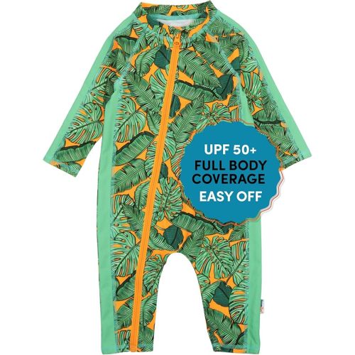 SwimZip Boys' Long-Sleeve UPF 50+ Swimsuit for Baby, Toddler, & Little Boys