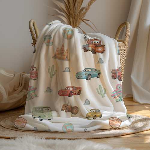 Cars Movie Velveteen Plush Blanket for kids