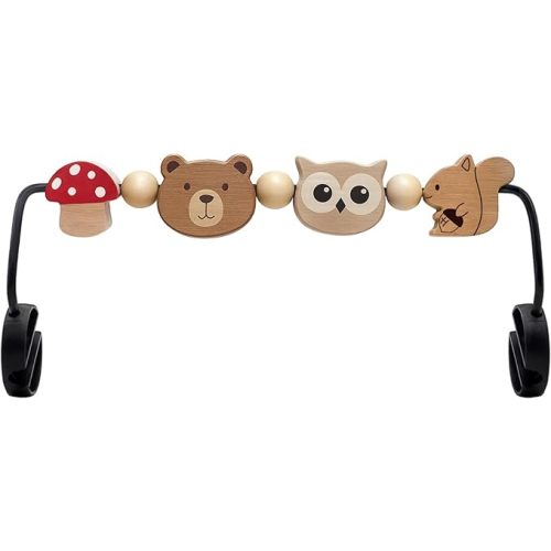 Baby Bouncer Toy Bar– Compatible with Baby Bjorn Bouncer, Wooden Bouncer Toy Bar Attachment, Rotatable Bouncer ‎Accessories Sensory Toy Gifts for Babies All Age