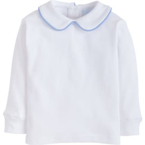 Kids' Long Sleeve Piped Peter Pan Shirt