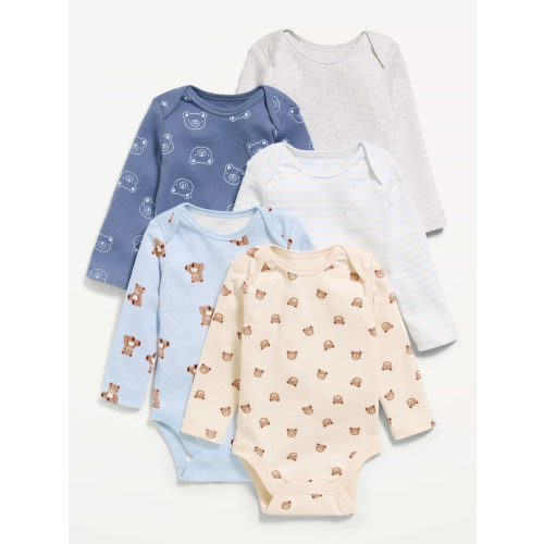 Long-Sleeve Bodysuit 5-Pack for Baby