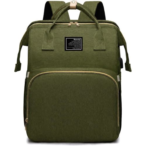 houscly Diaper Bag Backpack with Changing Station: Multicolor Travel Baby Bags for Girls Boys Pañaleras Para Bebe Newborn Essentials Must Haves Baby Shower Gifts Baby Registry