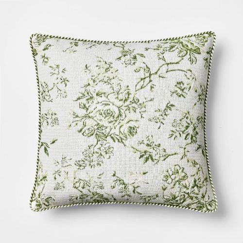 Oversized Square Floral Jacquard Pillow - Threshold™ designed with Studio McGee