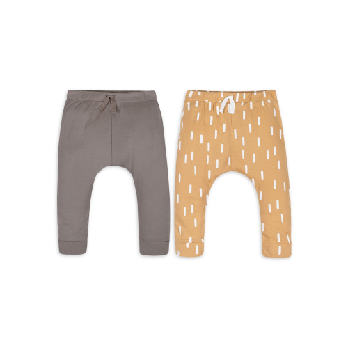 Little Star Organic Baby Unisex 2 Pk Harem Jogger Pants, Size Newborn-24 Months