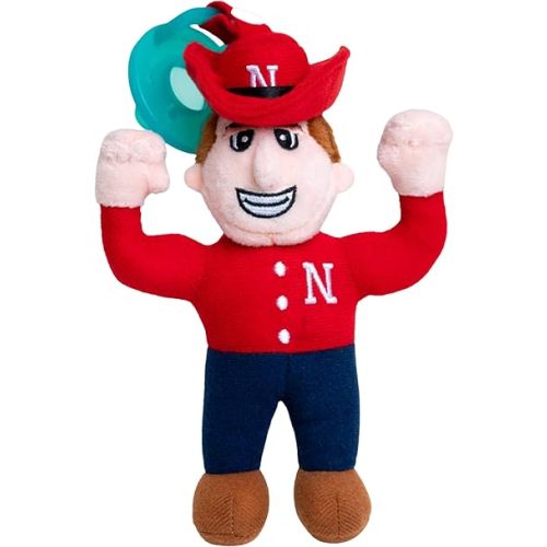 Gamezies Baby Boy and Girl Silicone College Mascot Stuffed Toy Plush Pacifier Collegiately Licensed, Herbie Husker, University of Nebraska CPSIA Tested, BPA-Free 0-6 Months