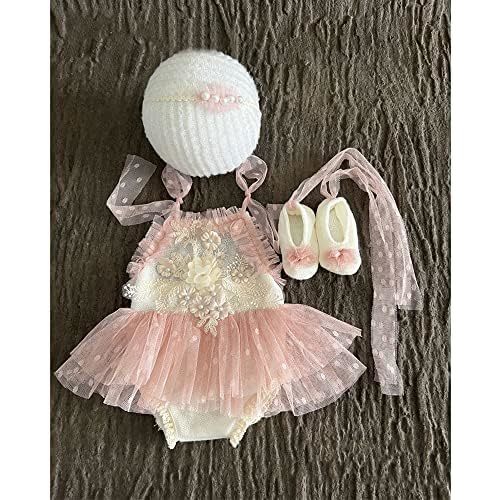 Zeroest Newborn Photography Prop Outfits Girl Lace Outfit Set Baby Girl Photo Shoot Infant Princess Photos