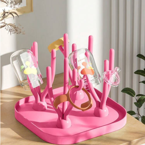 Baby Bottle Drying Rack With Tray, Large Capacity Bottle Dryer Rack For Quick Draining And Drying, Detachable Stand Design, 1pc Or 1set (1 Drying Rack + 1 Bottle Holder) | SHEIN USA